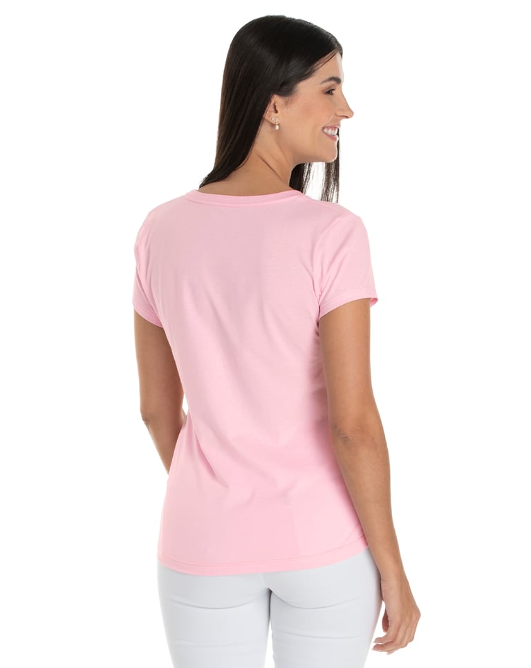 Baby Look PV / Malha Fria Rosa Claro