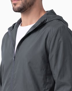 Jaqueta Corta Vento Masculina Cinza Chumbo