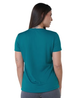 Camiseta Feminina Dry Fit Verde Imperial Proteção UV 30+