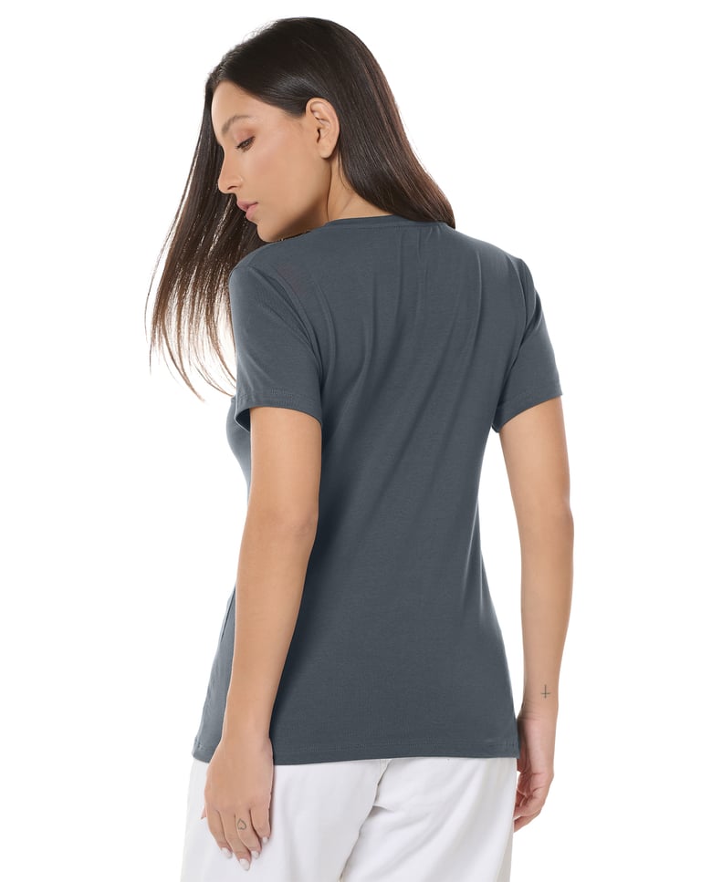 Camiseta Tech Modal Feminina Cinza Chumbo