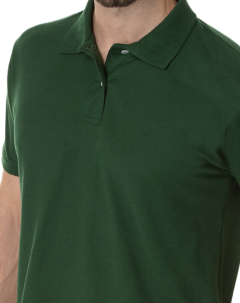 Camisa Polo Piquet Masculina Verde Musgo