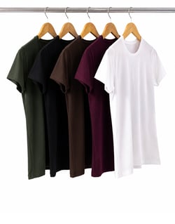 Kit 5 Camisetas de Algodão Egípcio Femininas 01