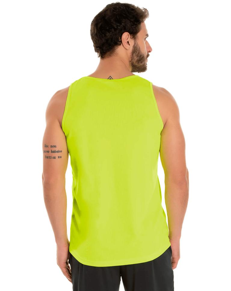Regata Dry Fit Amarelo Fluorescente Proteção UV 30+
