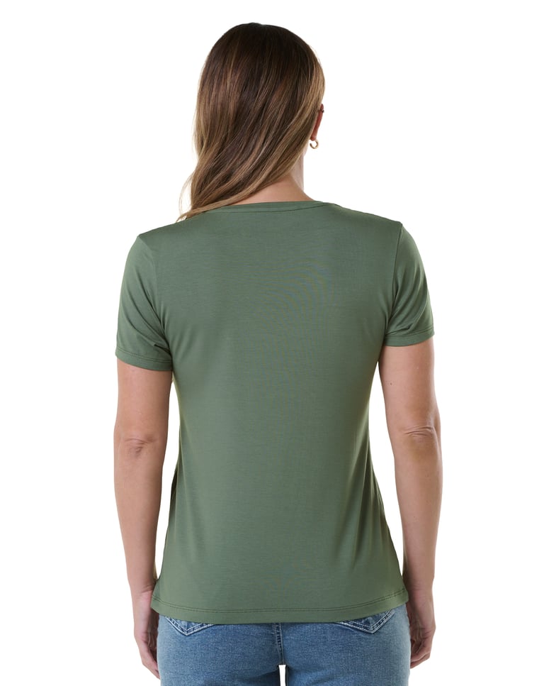 Camiseta Tech Modal Feminina Verde Oliva