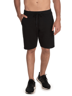 Kit 3 Bermudas de Moletom Preta Lisas