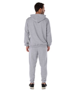 Conjunto Moletom Masculino com Capuz Cinza Mescla 02