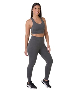 Conjunto Fitness Feminino Cinza Mescla 03