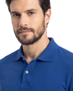 Camisa Polo Piquet Masculina Azul Royal