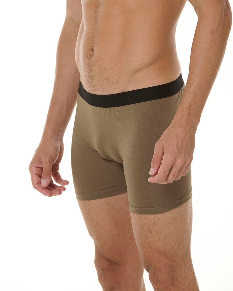 Kit 3 Cuecas Boxer Cotton Marrom 