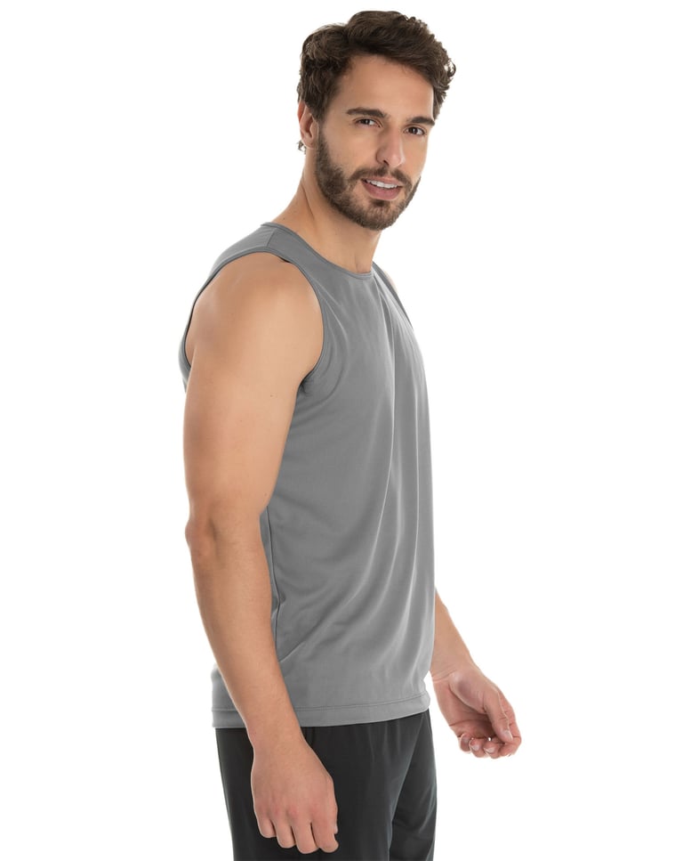 Regata Dry Fit Cinza Chumbo Proteção UV 30+