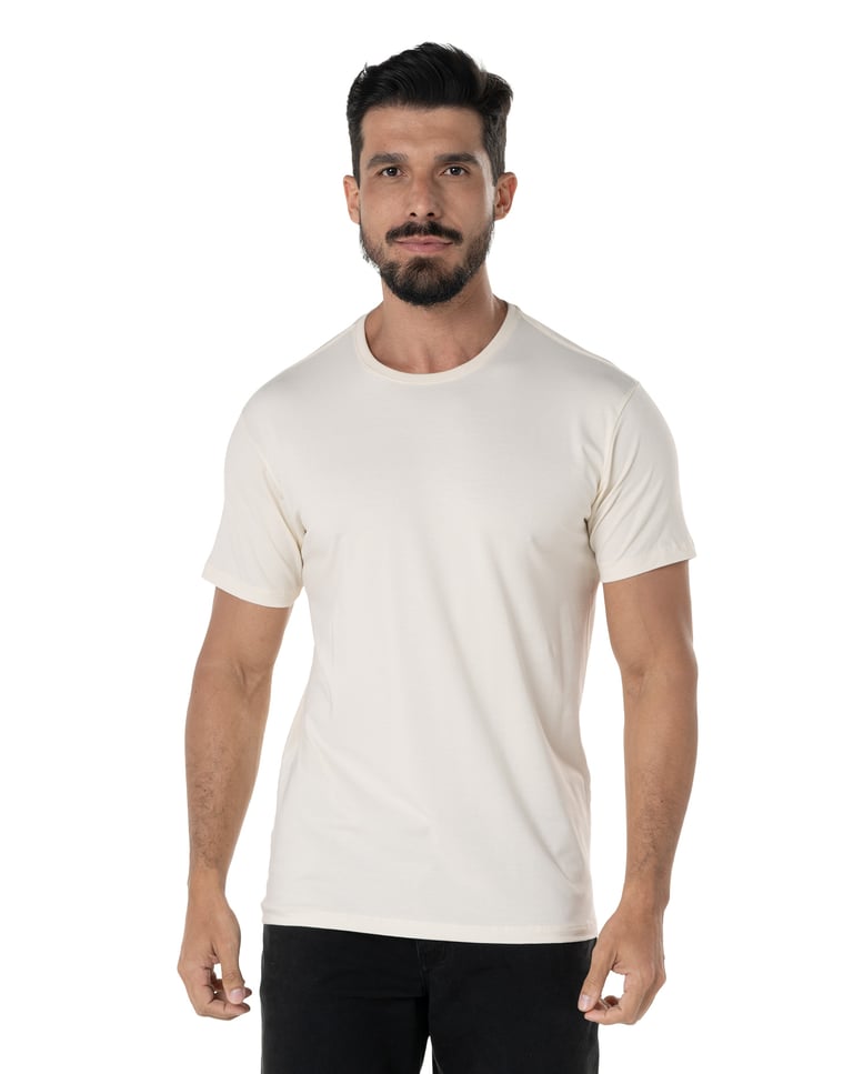 Camiseta de Algodão Egípcio Off White