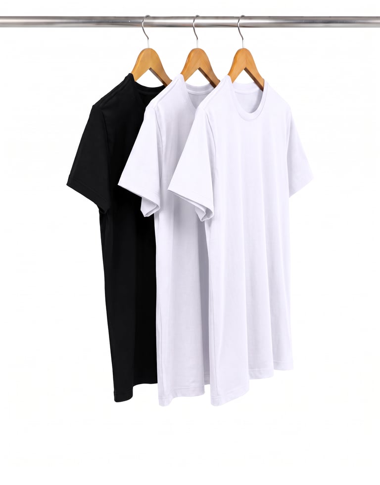 Kit 3 Camisetas de Algodão Egípcio Masculinas
