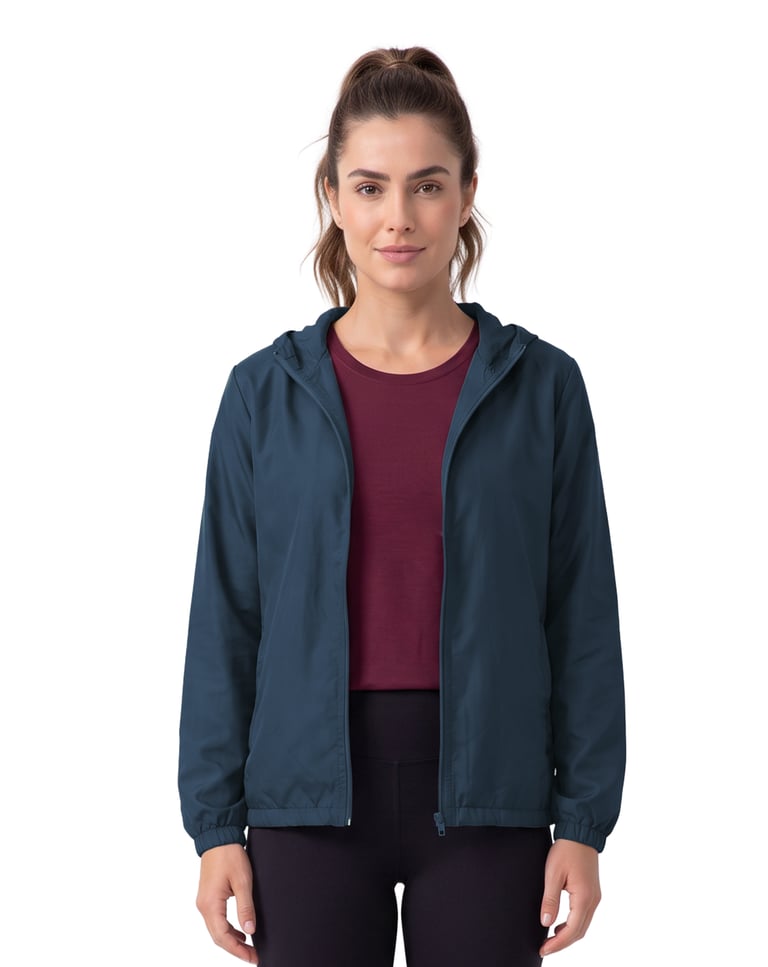 Jaqueta Corta Vento Feminina Azul Marinho