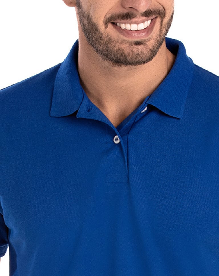 Camisa Polo Piquet Masculina Azul Royal