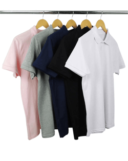 Kit 5 Camisas Polo Piquet Masculinas