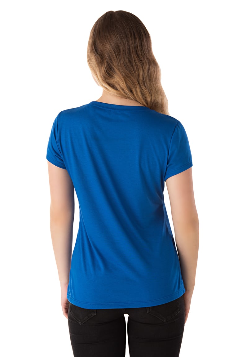 Baby Look PV / Malha Fria Azul Royal