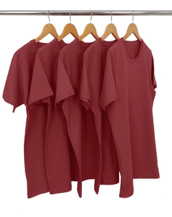 Kit 5 Camisetas PV Masculinas / Malha Fria Bordô
