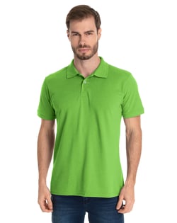 Camisa Polo Piquet Masculina Verde Limão