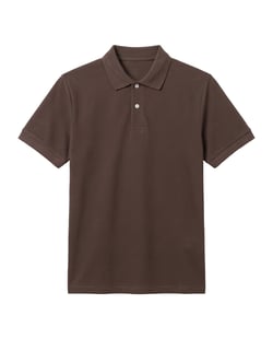 Camisa Polo Piquet Masculina Marrom