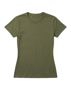 Baby Look de Algodão Premium Verde Militar