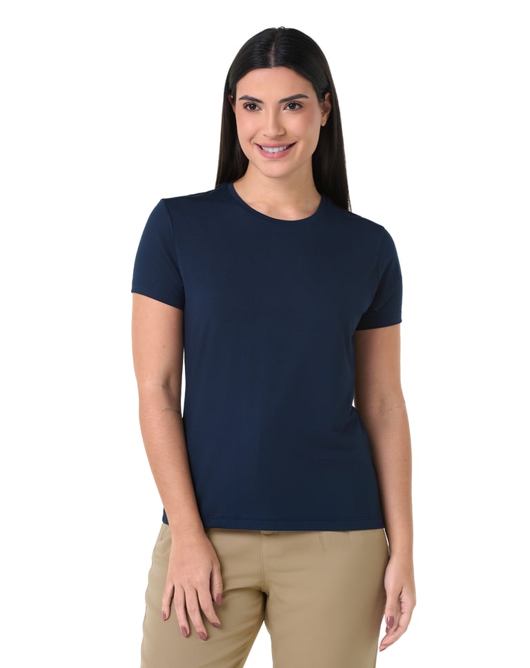 Camiseta Tech Modal Feminina Azul Marinho