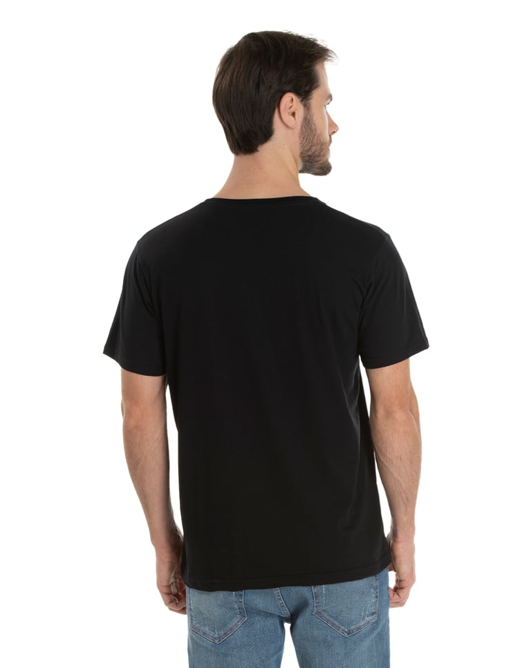 Camiseta de Algodão Premium Preta