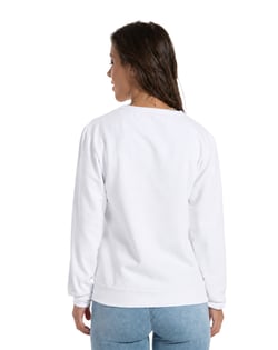 Blusão de Moletom Feminino Branco