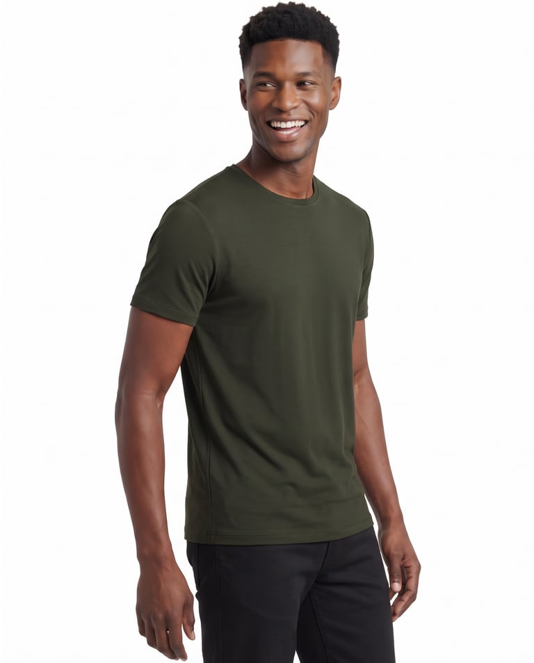 Camiseta Tech Modal Masculina Verde Militar