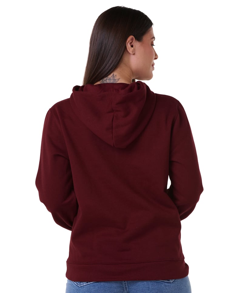 Kit 3 Moletons Canguru com Capuz Feminino Bordô