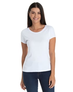 Baby Look de Algodão Premium Branca