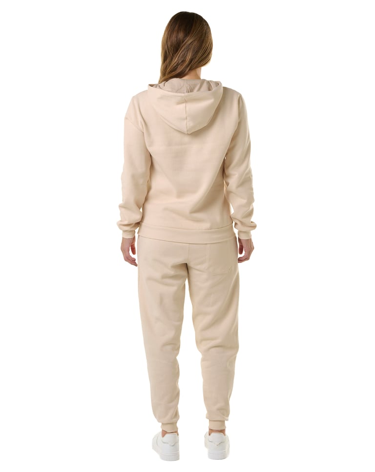 Conjunto Moletom Feminino com Capuz Areia 05