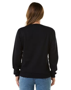 Blusão de moletom feminino Preto