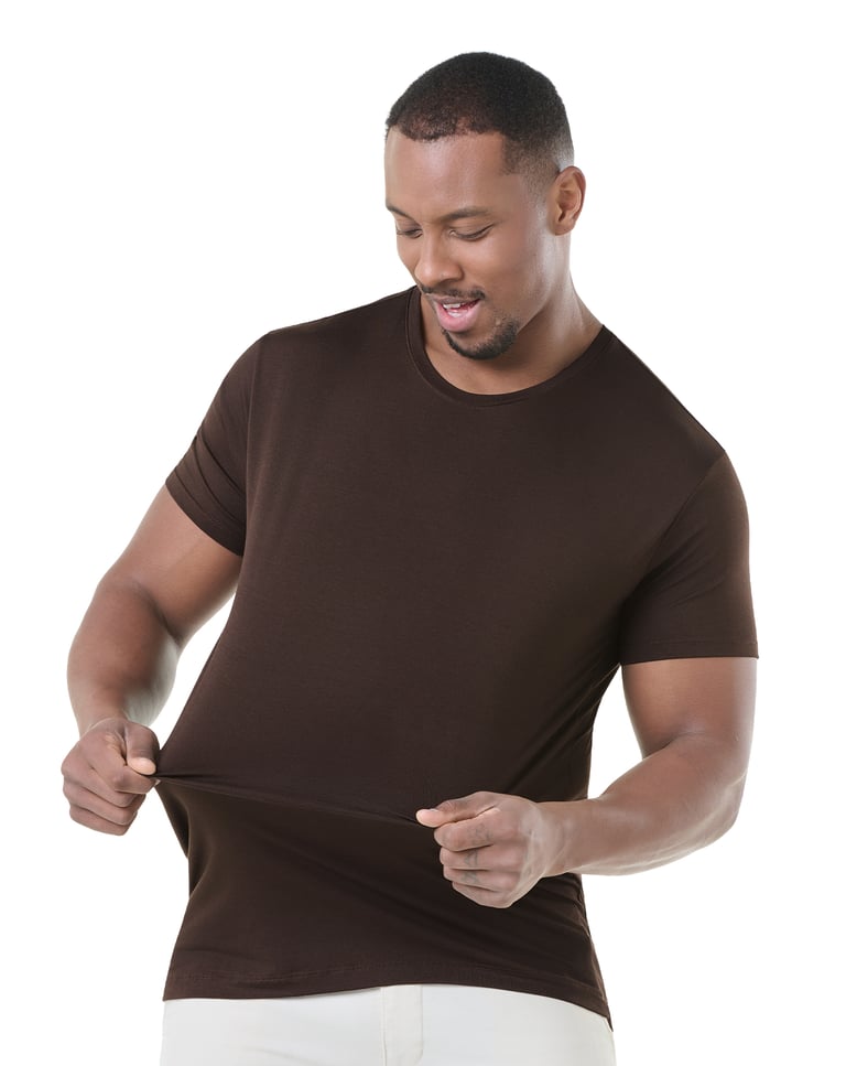 Camiseta Tech Modal Masculina Marrom