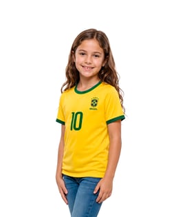 Camiseta Infantil do Brasil Copa 2026 Dry Fit