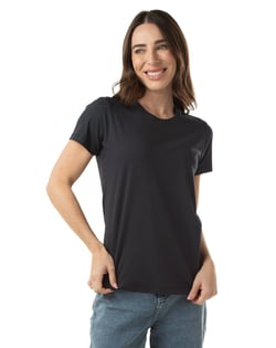 Camiseta de Algodão Egípcio Feminina Grafite