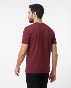 Camiseta de Algodão Premium Bordô