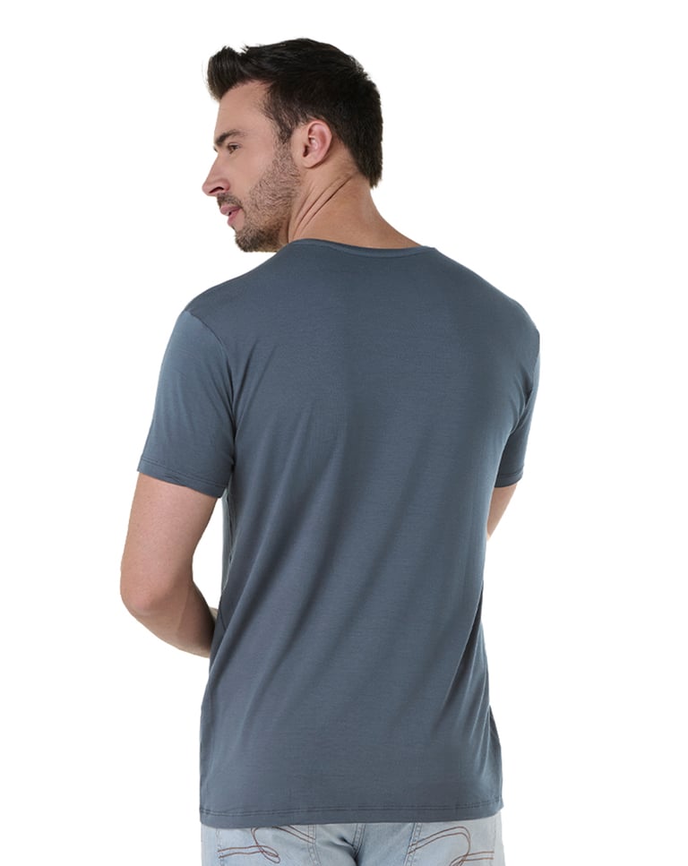 Camiseta Tech Modal Masculina Cinza Chumbo