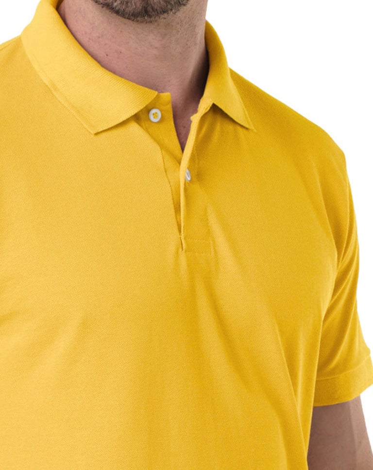 Camisa Polo Piquet Masculina Amarelo Ouro
