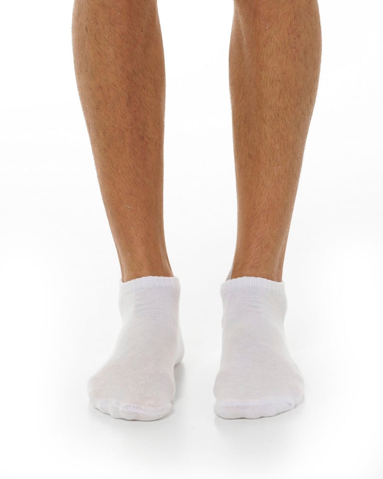 Kit 3 Meias Cano Curto Masculinas Brancas