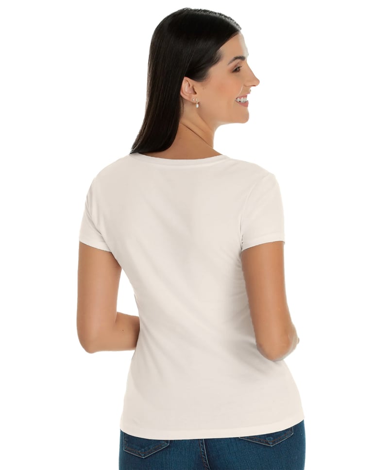 Baby Look de Algodão Premium Off White
