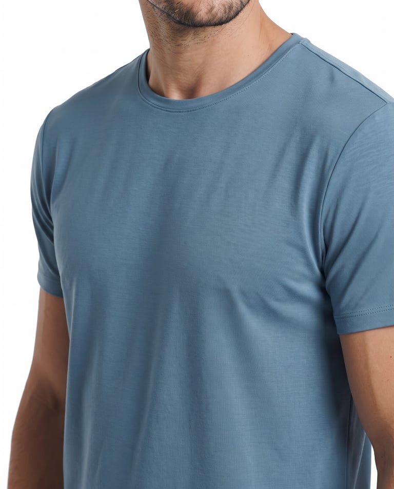 Camiseta Tech Modal Masculina Azul Topázio