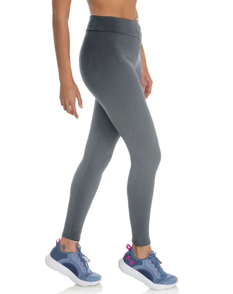 Calça Legging Fitness Feminina Cinza Chumbo