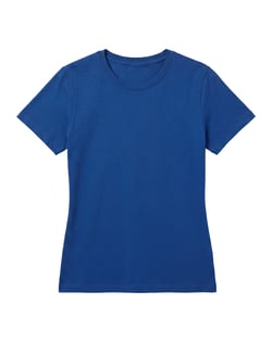 Baby Look de Algodão Premium Azul Royal