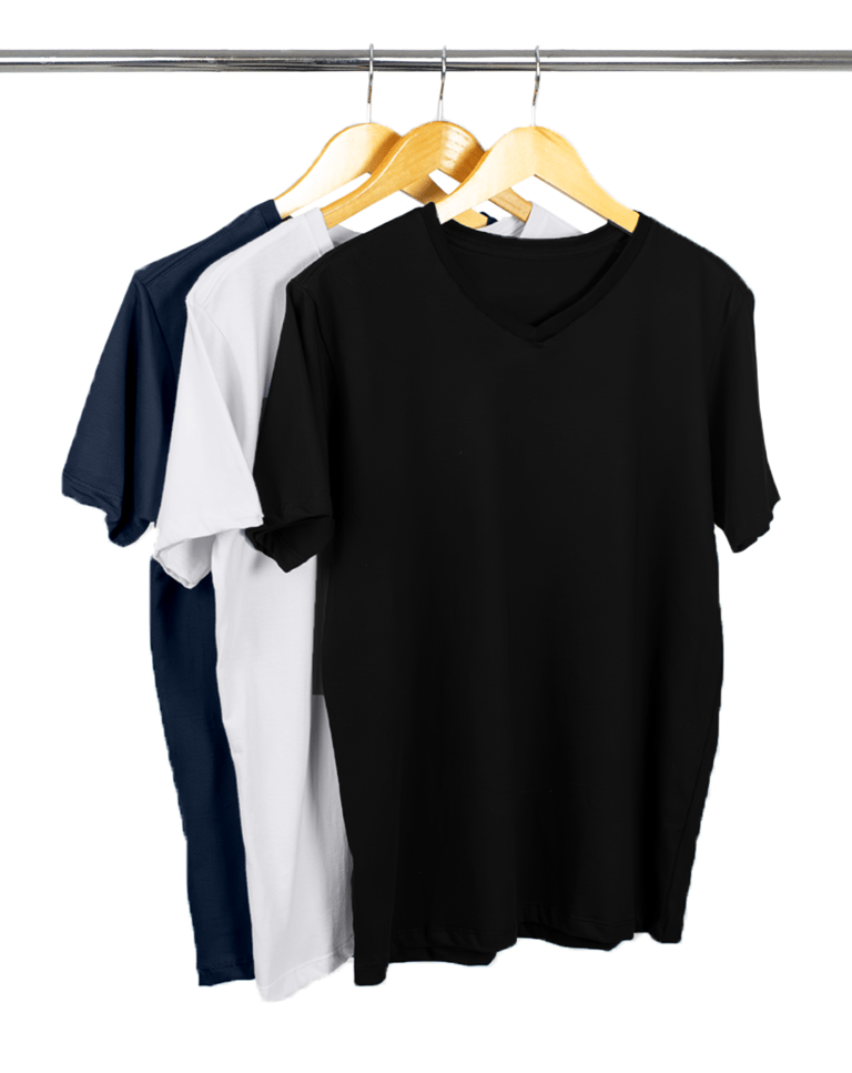 Kit 3 Camisetas Gola V de Algodão Premium 3