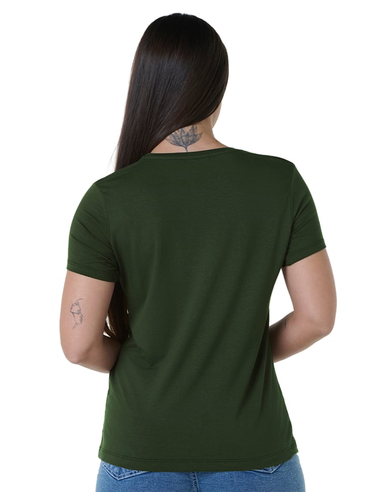Camiseta Tech Modal Feminina Verde Militar