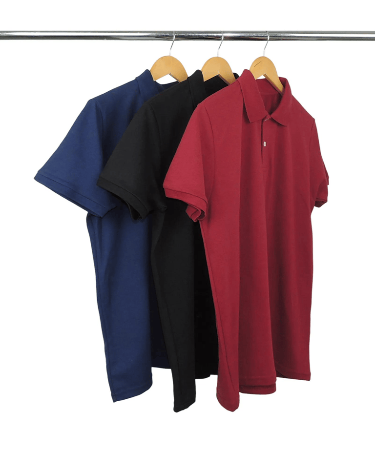 Kit 3 Camisas Polo Piquet Masculinas 4