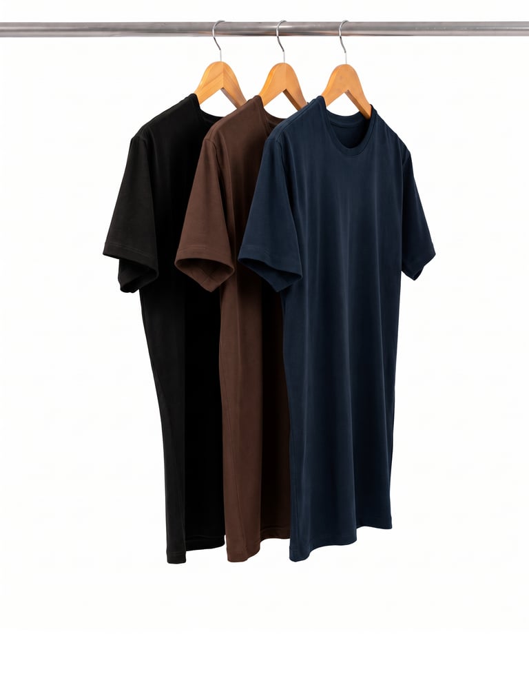 Kit 3 Camisetas Masculinas de Algodão Premium