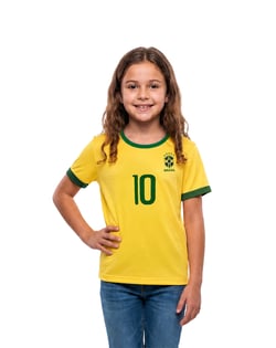 Camiseta Infantil do Brasil Copa 2026 Dry Fit