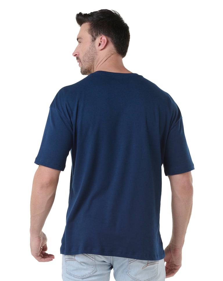 Camiseta Oversized Masculina Azul Marinho