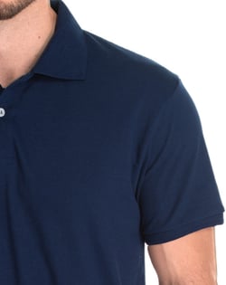 Camisa Polo Piquet Masculina Azul Marinho